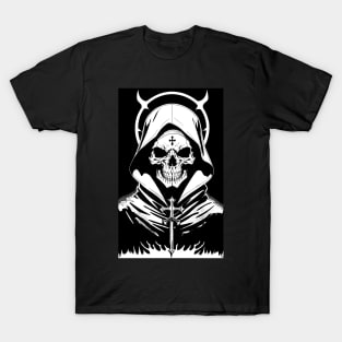 Skull Demon BW T-Shirt